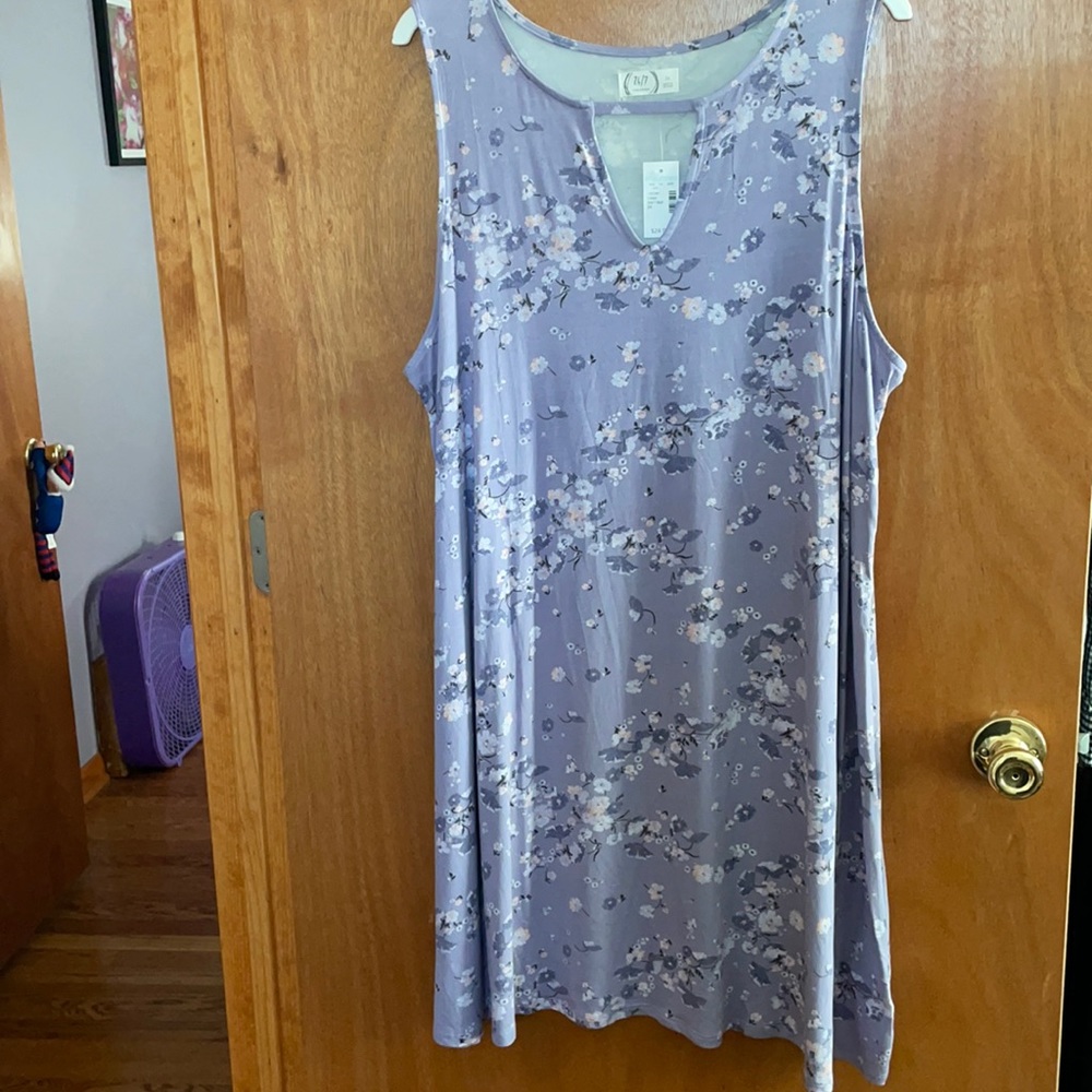 NWT Maurices 2X purple floral dress